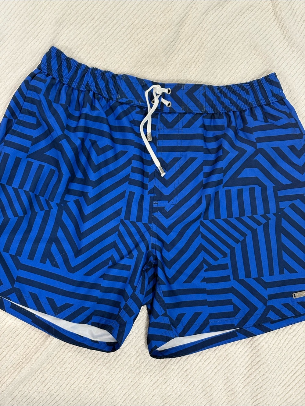 2Xist Blue Geometric Men's Swim Trunks L